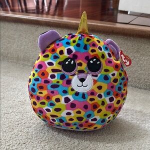 Ty Beanie Boos Colorful Leopard Unicorn Plush-Squish a Boo “Giselle”
